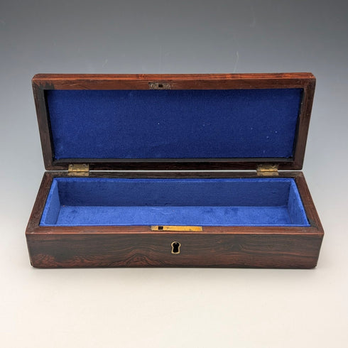 Early 20th century antique white mother-of-pearl inlaid wooden glove box